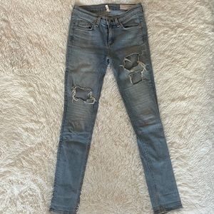 Rag & Bone Distressed Skinny Jeans, 26